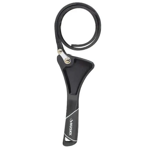 24 in. Dual Material Strap Wrench with 8 inch Capacity Non-marring Rubber Strap Heavy-duty Construction