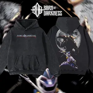 BornOfDarkness - Zen-Aku PowerRangers Wild Force Vintage Unisex Oversize Anime Manga Washed Cotton T-shirt, Graphic Tee, Anime Lover, Anime Merch Fan, Outfits Men, Boys Merch