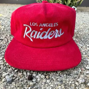 New LA Raiders Corduroy Embroidered SnapBack Hat