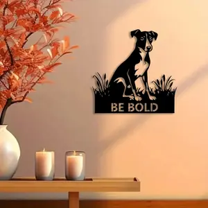 1pc Dog with Lawn Mower Metal Wall Art, Dog with Lawn Mower Statue Mural, Perfect for Garden, Outdoor Fence, Patio Decor, Mother's Day Decor, Ideal Gift for Garden Enthusiasts