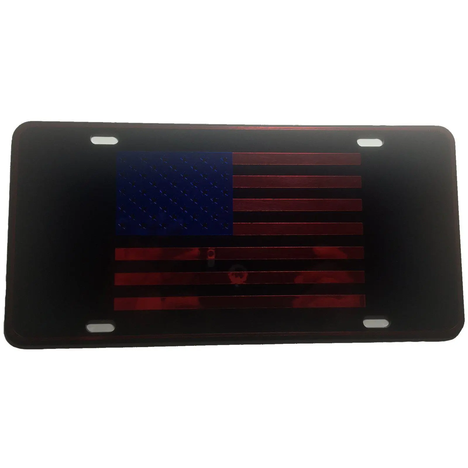CustoMonsterDesigns US American Flag Heavy Duty Aluminum License Plate S2