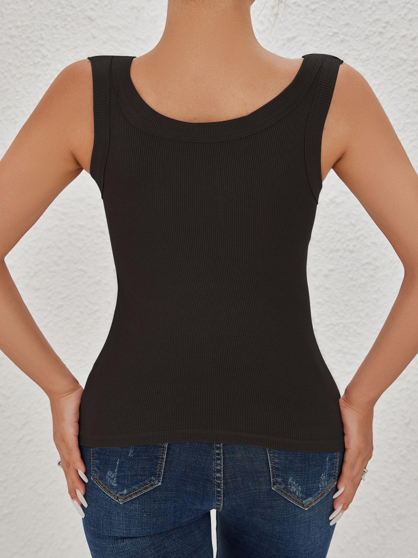EssElegance Ribbed Workout Tank Tops for Women with Built in Bra Tight Racerback Scoop Sports Tank Neck Athletic Top for Summer And All Seasons Womenswear Bras