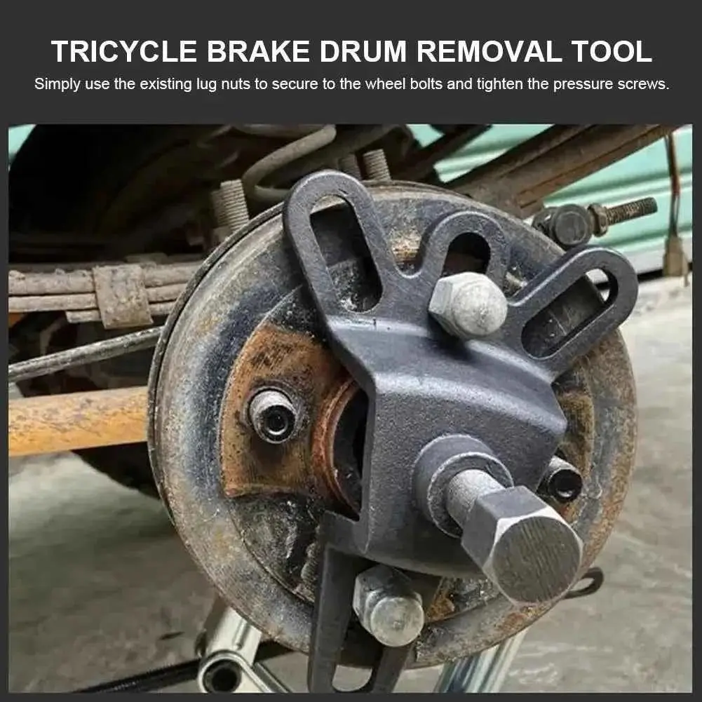 4-Hole Universal Brake Drum Puller Tool, Handheld Wheel Hub Repair Tool for Motorcycle, Tricycle Motorbike Accessories