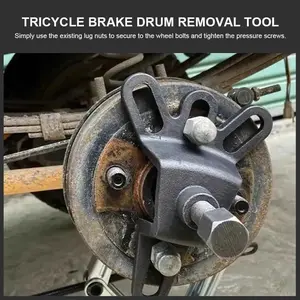 4-Hole Universal Brake Drum Puller Tool, Handheld Wheel Hub Repair Tool for Motorcycle, Tricycle Motorbike Accessories