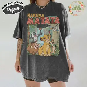 Comfort Colors Retro 90s Lion King Shirt, Vintage Hakuna Matata Tee, Trip Shirt, Family Matching Shirt