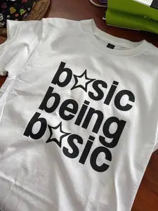 DJO Inspired Baby Tee, Basis Being Basic Minimalist Graphic Top HAT2608