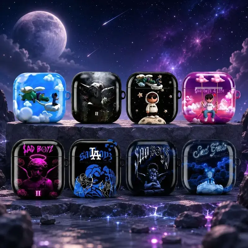 Junior H Airpod case - Sad Boyz Albums Shockproof Protection for AirPods Pro 1 2 3 , Airpod Gen 1 2 3 4 Aesthetic Air Pods Case Cover Protective