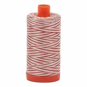 Aurifil Mako Cotton Thread Dk/Lt Red Variegated 4656 50W 1422 yd