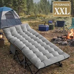 MOPHOTO 75" Portable Camping Cot for Adults,Guest Bed Sleeping Cot with Mattress,Heavy Duty Outdoor Folding Bed with Carry Bag Travel Home Office Nap