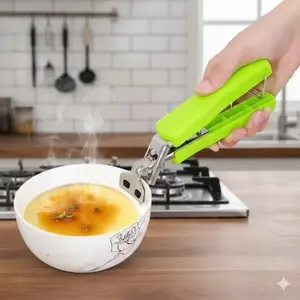 Heat-Resistant Stainless Steel Tongs - Safe Oven Grabber, Rustproof Multi-Purpose Kitchen Tool, Anti-Scald Serving Utensil, Easy-Clean BBQ Clamps, Essential Home Cooking Gadget, Kitchen Utensils Gadgets