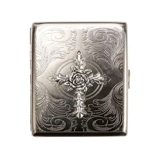 Retro Cigarette Case Victorian Style Metal Holder, Credit Card Holder Pocket, Rfid Protective Security Wallet, Business Fashion Wallet, Regular King 100's Size