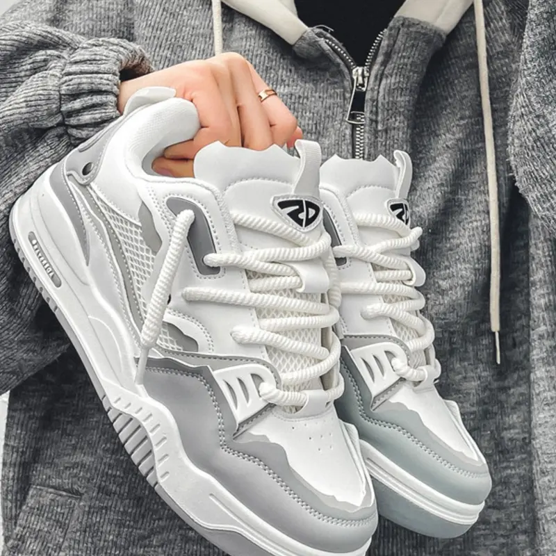 Men's Spring & Fall 2026 Retro Casual Sports Shoes, Anti-Slip Platform Sneakers, Couple‑Matching Versatile Footwear, Breathable Trendy Fashionable Running Shoes for All Seasons