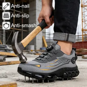 Men's Steel Toe & Composite Toe Work Boots - Waterproof Safety Shoes, Indestructible Anti-Smash Anti-Puncture Non-Slip Breathable Hiking Shoes unisex