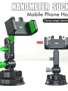 Strong Magnetic Car Phone Holder, Car Phone Mount, Upgraded Nano Suction Cup, Multi-Angle Adjustable, Anti-Shake Stable Car Navigation Stand