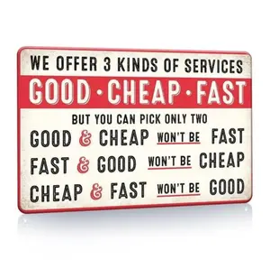 1 PCS 3 Kinds of Services Vinyl Sticker – 7 Inch Funny Sign for Construction, Mechanic, Electrician, Workshop, Toolbox, Repair, Welder, HVAC
