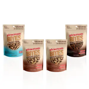 Pirucream Bites Wafer Rolls Bundle – 2 Hazelnut Chocolate, 1 Double Chocolate, 1 Coconut Creme – for Snacks – 7 Oz Each