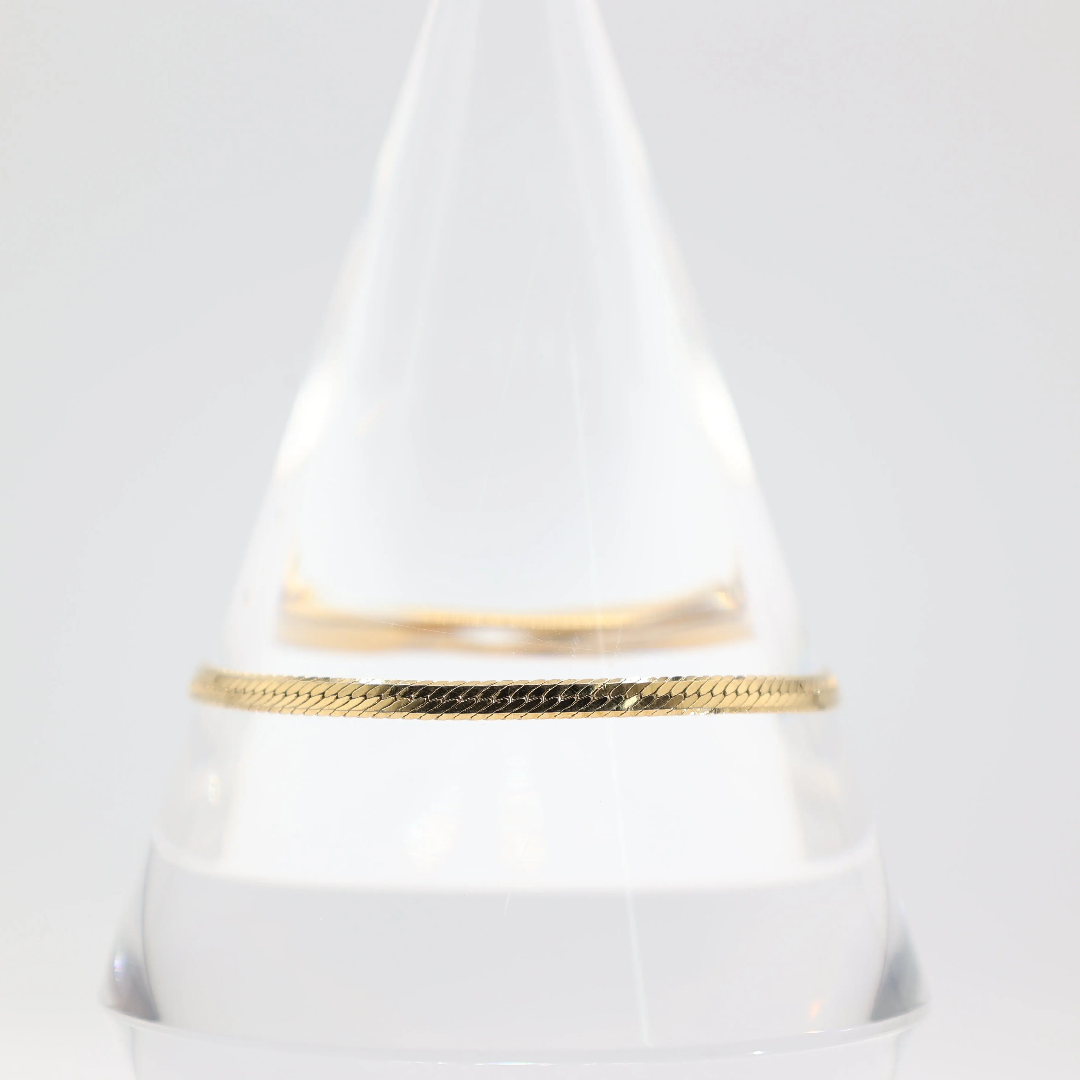 Gold Plated Herringbone Bracelet 7.5 Inch