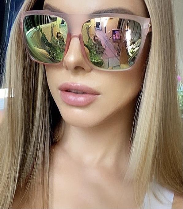 Lauren Brand XXL Oversized Women Sunglasses Flat Top Square Shadz Gafas ROSE Modern Aviator Style Polarized Lenses UV Protection