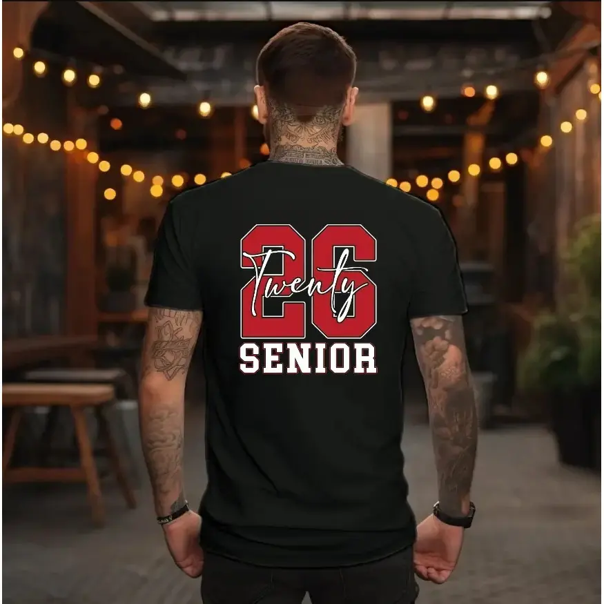 look Hoodie for 2026 Seniors with 'Twenty 26 Senior' Print Fabric Layer