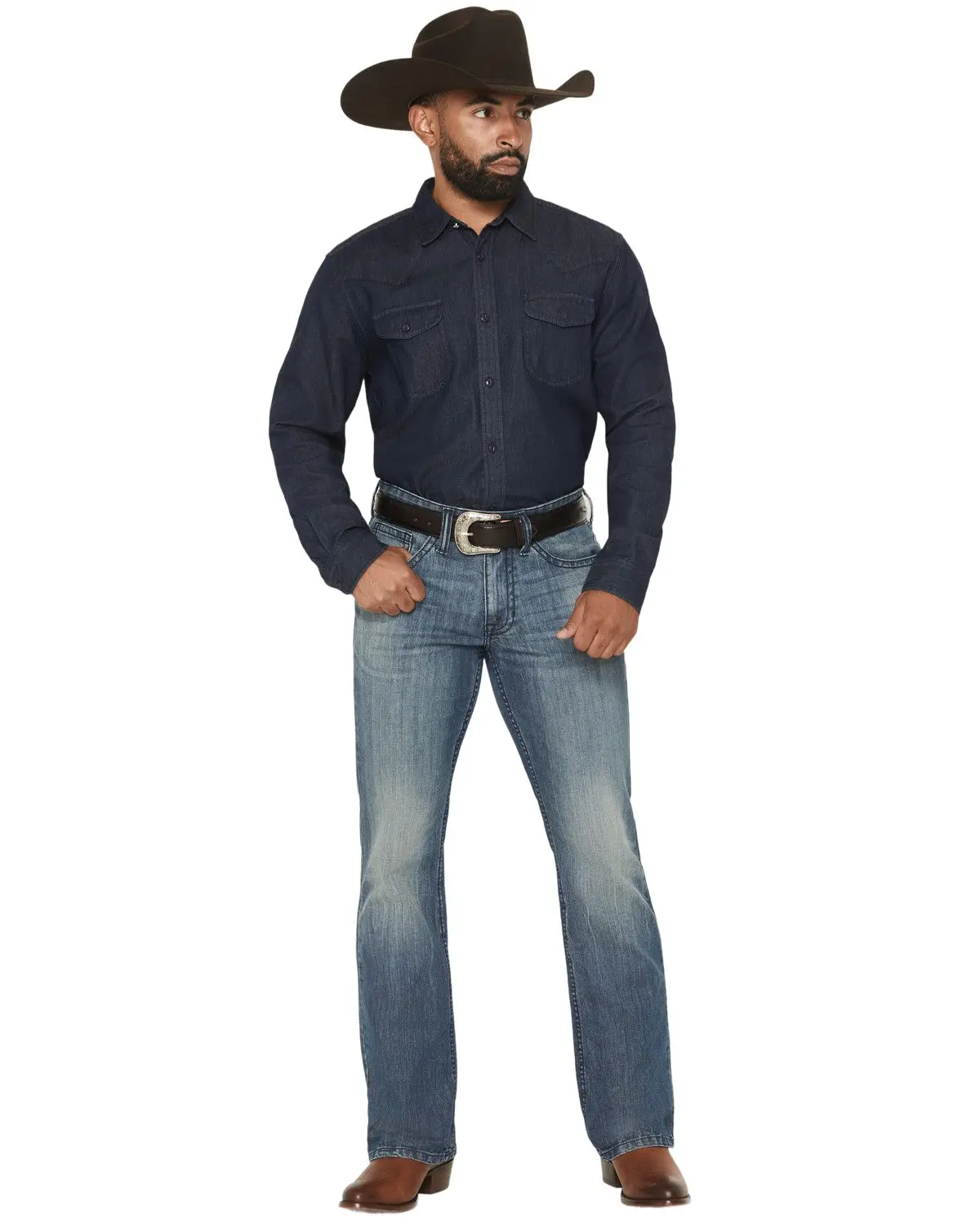 Cody James Men's Men'S Texas Wash Wyatt Slim Bootcut Stretch Denim Jeans - Cjfa25j01-Dkw