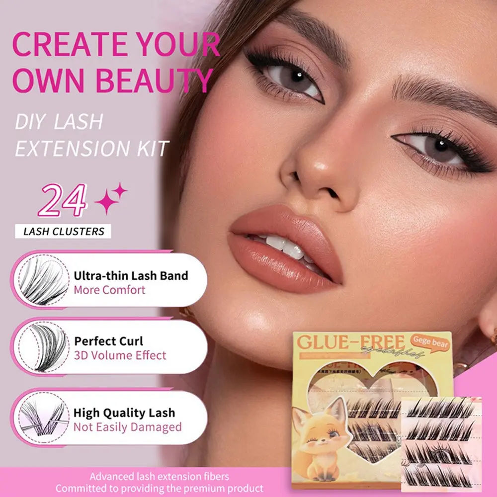 Gogo Bear Glue-Free False Eyelashes Series Easy Application Natural Look Perfect for Daily Wear Enhance Your Eye Makeup