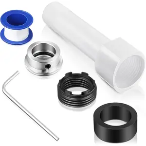 Four in One Tub Spout Adapter, Threaded Bathtub Faucet Adapter Slip Fit for Copper (Compatible with 1/2'' Copper Pipe, 1/2'' and 3/4'' Pipe Thread), Bathtub Spout Adapter Kit with Assembly Tool