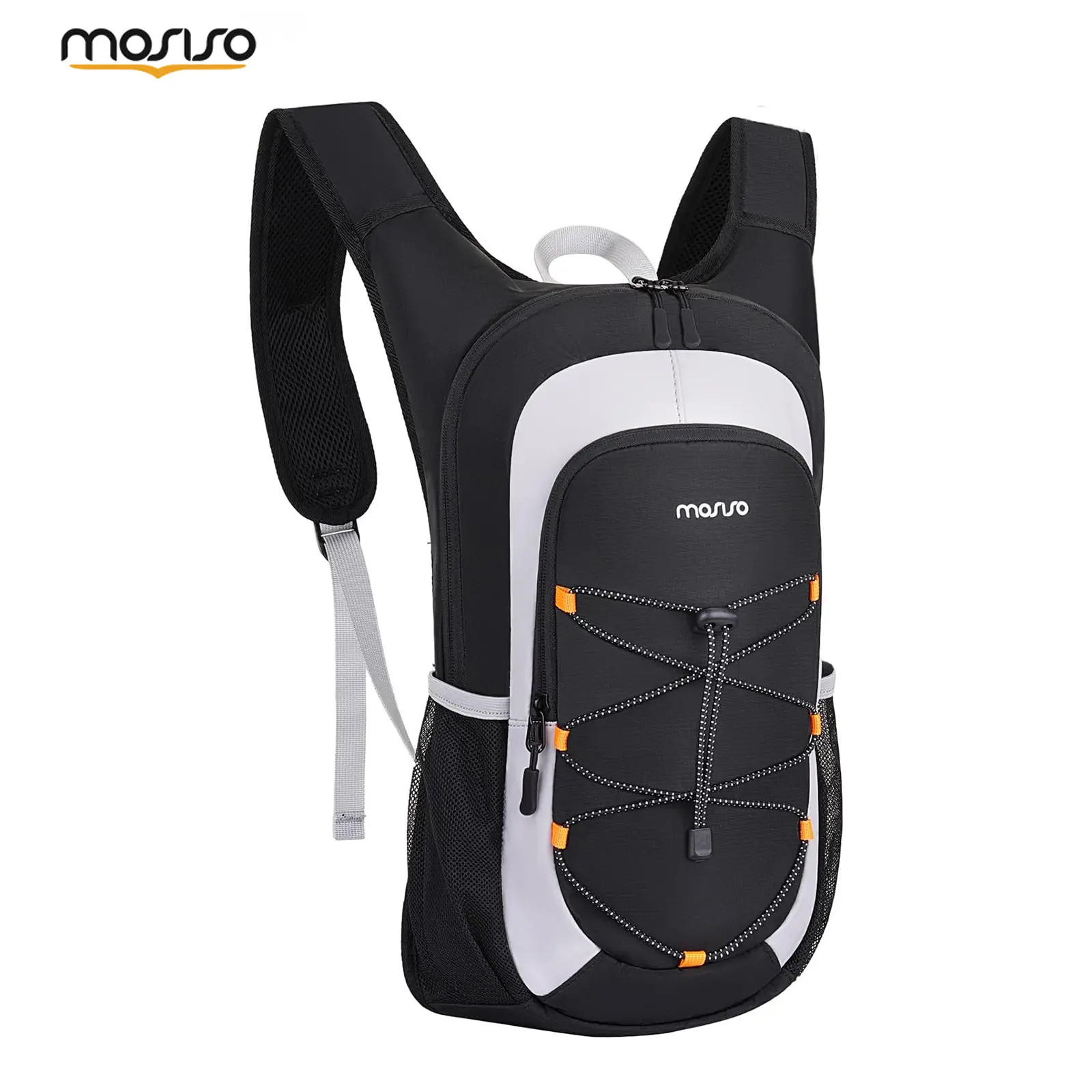 MOSISO 10L Hiking Backpack, Lightweight Outdoor Daypack with Hydration Reservoir Compatibility, Water Resistant Travel Backpack for Women Men, Cycling Camping Running, Black