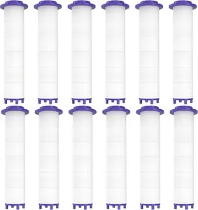 12 Pieces Hydro Jet Shower Head Filter, High Pressure Handheld Vortex Turbo Fan Shower Heads Filter