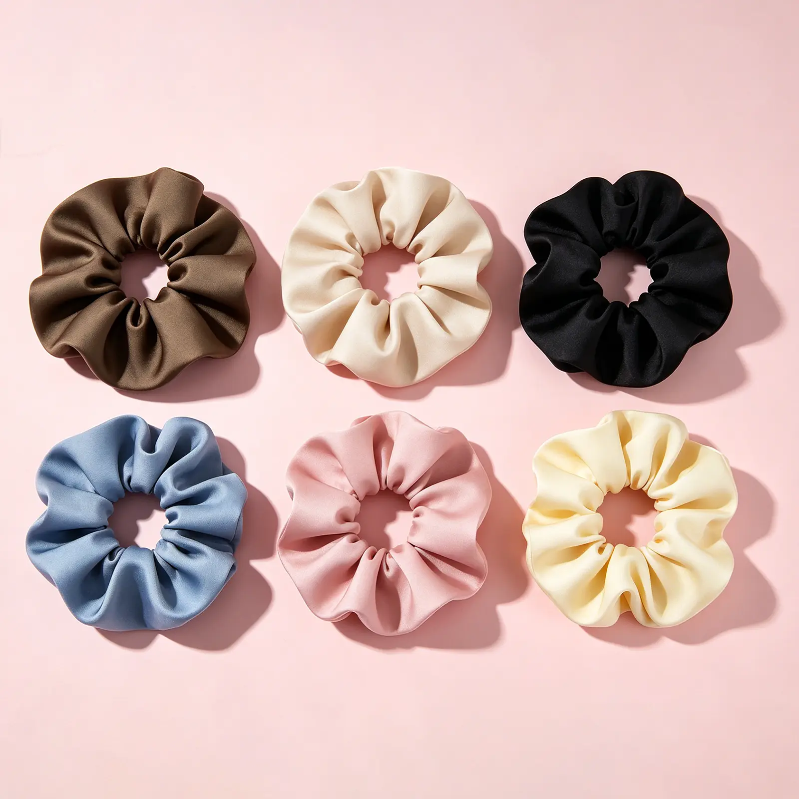 VRCOMFY  3-Pack Women's Hair Ties, Soft Ponytail Ties, Stretchable Hair Ties,Lightweight Women's Hair Accessories (Two Color Schemes)