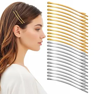 40 count Large Bobby Pins for Women - 3.35inch Long Non-Slip Decorative Metal Clips for Thick Hair Style Holder, Wedding Daily Wear - +