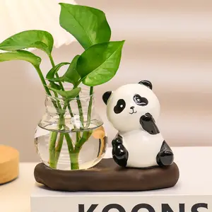 Cute Handmade Panda Desktop Ornament Creative Decor High-end New Office Craft Gift Home Decoration Sculpture