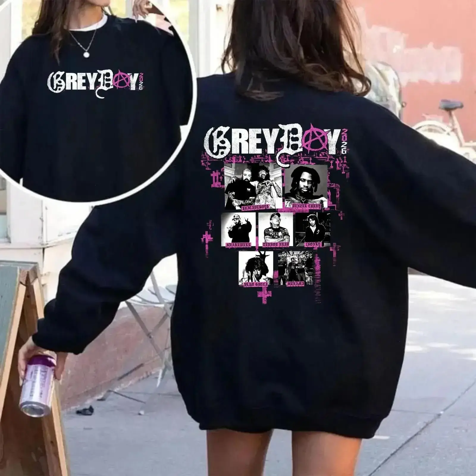 [FREE SHIP] $UlClDEBOYS G59 Grey Day 2026 Tour Ver2 Pink Design Hoodie, $UlClDEBOYS G59 Merchandise, G59 Merch, Rap Music Shirt - Unisex Rapper Clothing