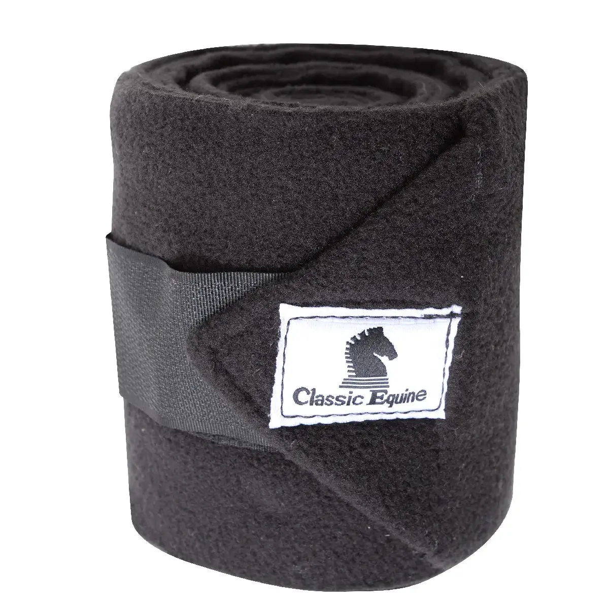 Classic Equine Royal Blue Polo Wraps - 4.5" x 108" Heavy-Duty 380g Fleece Leg Protection Black