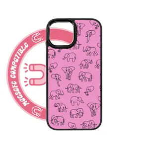 abbyrose Pink Elephant iPhone Case with magnet