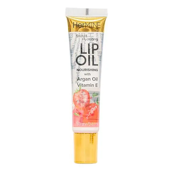 HERMINE - Lip Oil Strawberry Oil Hydrating Lip Balm (7 piece set) Hydrating