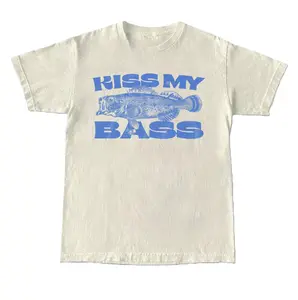 Vintage Kiss My Bass Vintage Style Fishing T-Shirt, Retro Fisher T Shirt, Fisher Gear, Fisher Graphic Shirt, Adult Unisex Relaxed Cotton Shirt, Vintage T-shirt, 90s Vintage tee, Unisex T-shirt, Vintage tee Menswear Top
