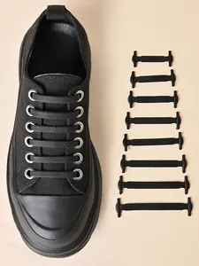 1 Pair Pack Silicone No Tie Lazy Shoelaces All Seasons Casual Sneakers Sports Shoes Flat Shoestrings