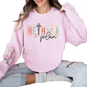 He Has a Plan Sweatshirt Soft Print Sweaters He Has a Plan Sweatshirt Soft Print Sweaters