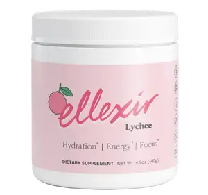 Ellexir Lychee Electrolyte Hydration Powder - Flavor-First, Fast Absorption, B-Vitamin Complex, Caffeine-Free Option for Workout & Daily Hydration