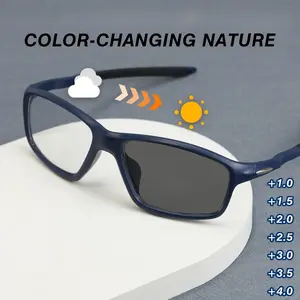 1pc Rectangular Frame Color Changing Retro Fashion Reading Study Men And Women The Same Models with Non-Slip Foot Cover Ladies
