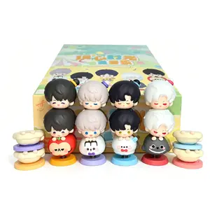 Mini Figure Blind Box - 10 Styles, Cute Chibi Character Toys with Magnetic & Swivel Bases, Desk Decor Ornaments for Fans