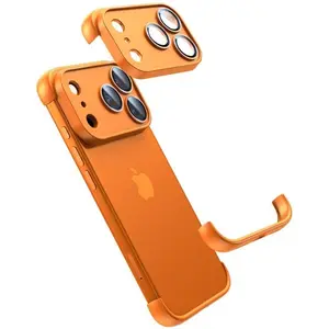 Camera Lens Protector Frameless Corner Case for IPhone 17 Air 14 13 12 15 16 Pro Max Plus IPones Pad Soft Silicone Bumper Cover