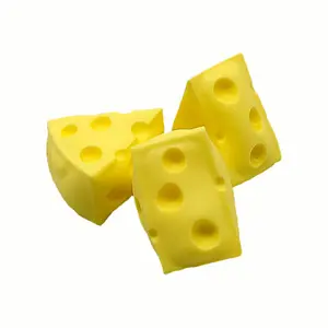 Simulated Cheese Squishy Toy, Simulated Food Play Dough Ball, Stress Relief Novelty Decompression Toy