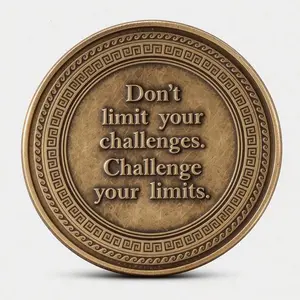 Warrior Mindset Coin  EDC Reminder Coin  Spartan Military Challenge Coin  Everyday Carry Motivation Quotes