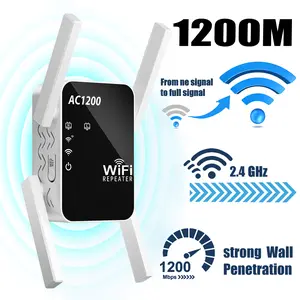 WiFi Extender Signal Booster for Home, Long Range Wireless Internet Repeater with Ethernet Port - 1-Tap Setup Network Extender for Gaming, Eliminate Dead Zones & Buffering