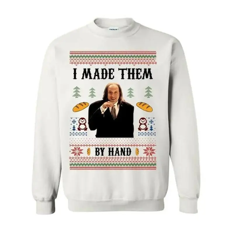 I Made Them By Hand Ugly Sweatshirt, Scary Movie Dinner Meme T-shirt, Funny Christmas Shirt