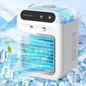 Portable Air Conditioners, 3-In-1 Cooling Fan with 2-Speed Mist Fan, Built-In 1800mah Battery, 500ml Water Tank, Air Cooler for Traveling, Office, Living Room, Bedroom