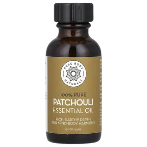 Pure Body Naturals 100% Pure Essential Oil, Patchouli, 1 fl oz (30 ml)