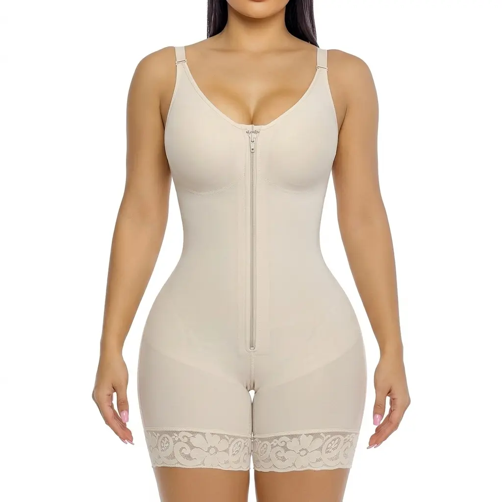 bodysculpting  faja  Fajas Colombianas shapewear for Women Tummy Control Butt Lifter Shaper with Zipper Crotch Bodysuit