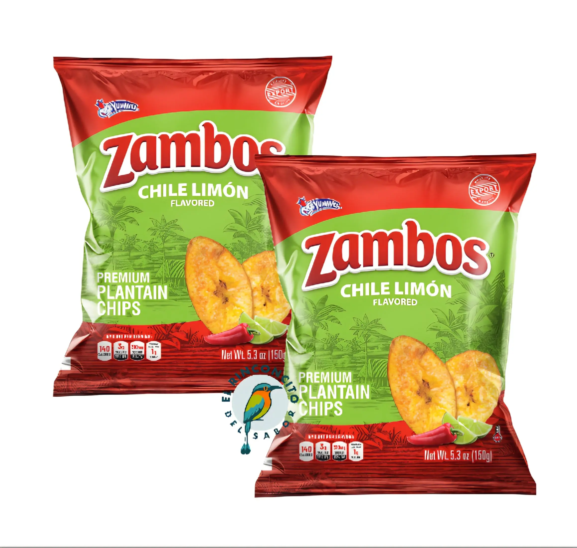 Zambos Platanitos 2 Unidades Variedad | Plantain Chips Mixed Flavor Variety 2 Pack Snack Flavored